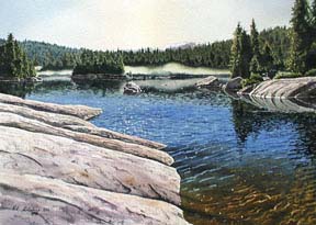 Morning Mist Rising, Rob Goldberg, Water Color, 15x22
