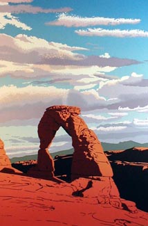 Last Light of Dayon Delicate Arch, Ed 165, 12x18, $B